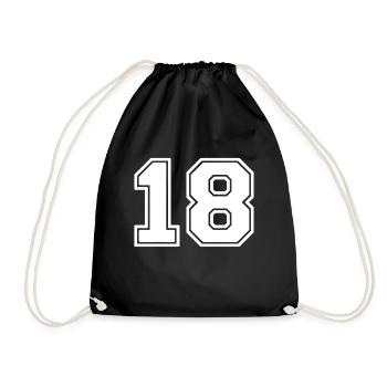 18 - Drawstring Bag - black - Front