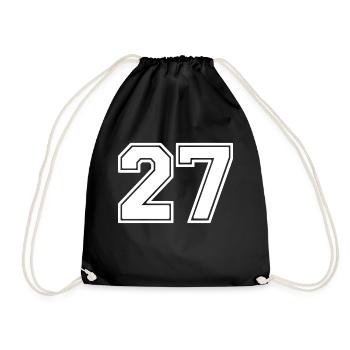 27 - Drawstring Bag - black - Front