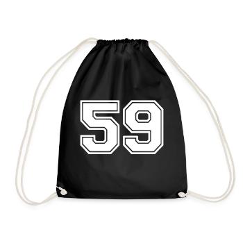 59 - Drawstring Bag - black - Front