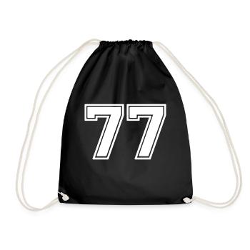 77 - Drawstring Bag - black - Front