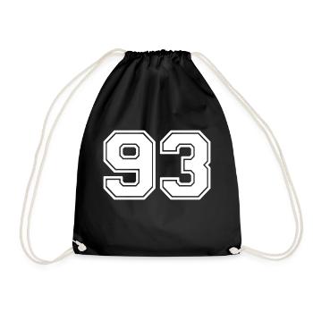 93 - Drawstring Bag - black - Front