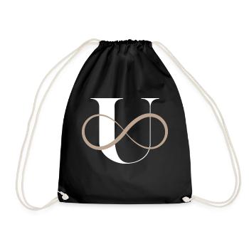 Lettre u infinie - Sac de sport léger - noir - Devant