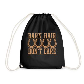 For horse girls and stable lovers - Drawstring Bag - black - Front
