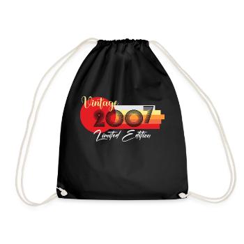 Vintage 2007 limited Edition 18.ter Junge Mädchen - Turnbeutel - Schwarz - Vorne