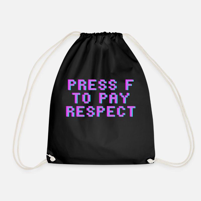 PRESS TO PAY RESPECT - Turnbeutel - Schwarz