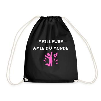 Meilleure Amie du monde vecteur - Sac de sport léger - noir - Devant
