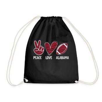 Peace Love Alabama Football Lover Game Day - Sac de sport léger - noir - Devant