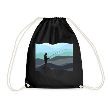Canne à pêche - Sac de sport léger - noir - Devant