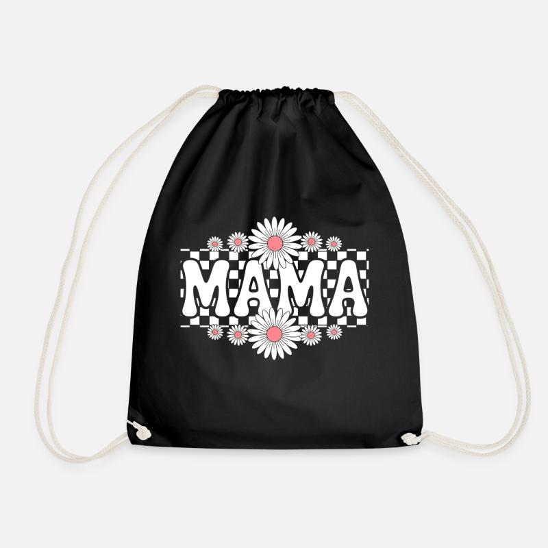 mama - Drawstring Bag - black