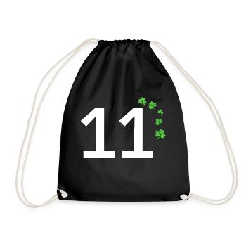 11 - Turnbeutel - Schwarz - Vorne