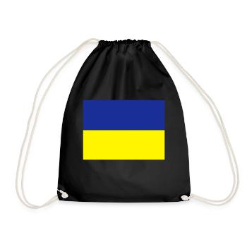 fahne_ukraine - Turnbeutel - Schwarz - Vorne