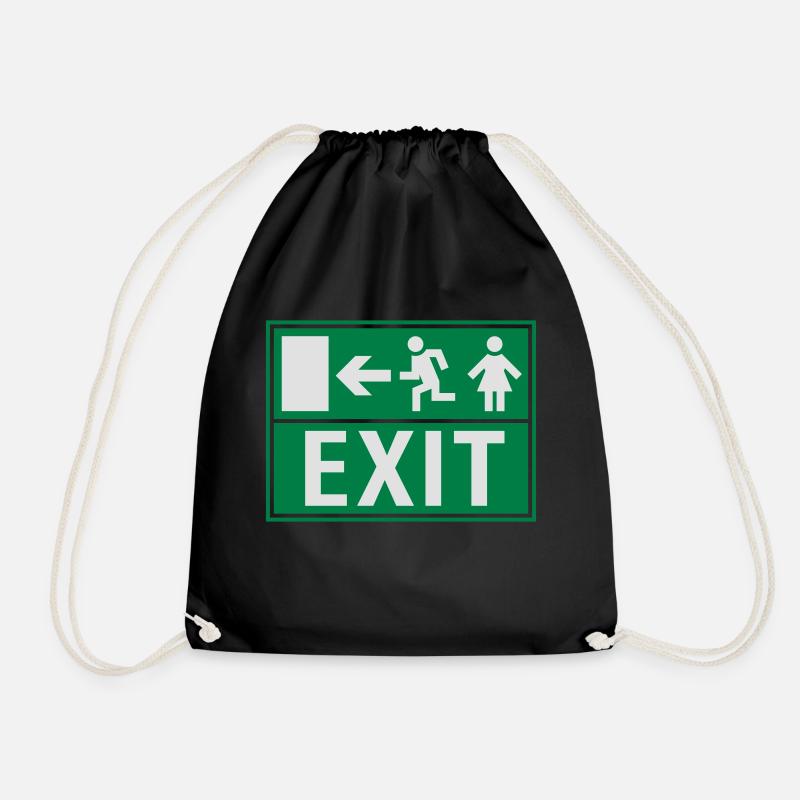 EXIT (NOTAUSGANG) - Turnbeutel - Schwarz