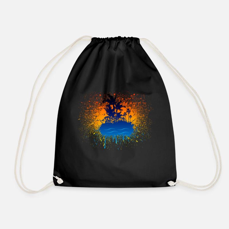 Graffiti Island - Drawstring Bag - black