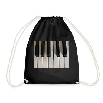 clés de piano - Sac de sport léger - noir - Devant