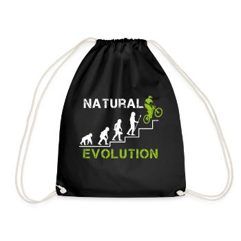 Downhill Evolution - Drawstring Bag - black - Front