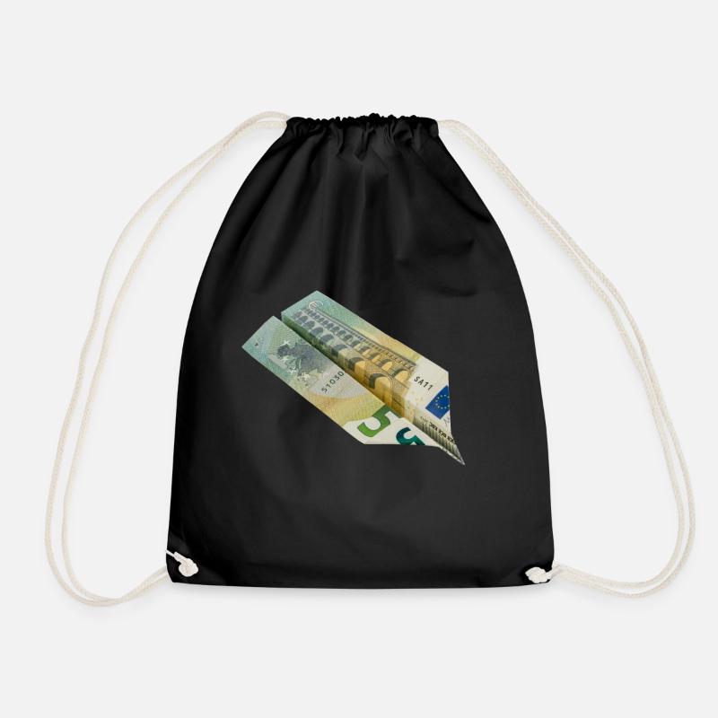 5-Euro-Schein - Turnbeutel - Schwarz