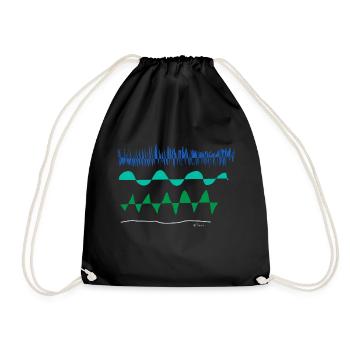 Dessin abstrait Rapide et lent - Sac de sport léger - noir - Devant