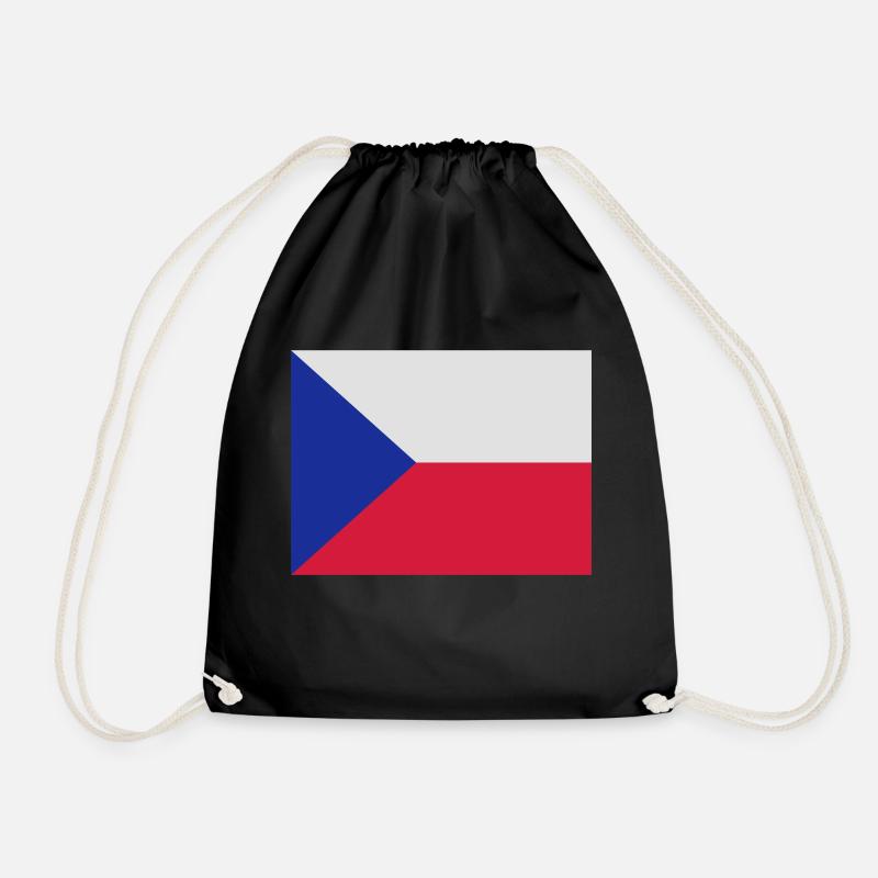 drapeau_republique_tcheque - Drawstring Bag - black