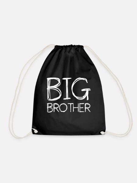 Big Brother Big brother siblings - Drawstring Bag - black