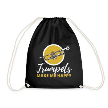 trompette - Sac de sport léger - noir - Devant