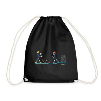 Figurine de hockey sur glace, sport d'hiver de skate - Sac de sport léger - noir - Devant