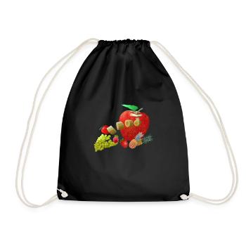 Obst - Turnbeutel - Schwarz - Vorne