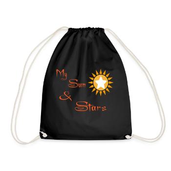 Sun and stars love sun - Drawstring Bag - black - Front