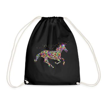 Licorne arc-en-ciel - Sac de sport léger - noir - Devant