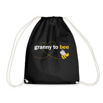 Granny to bee - Drawstring Bag - black - Front