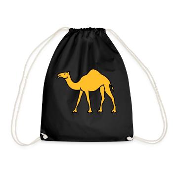 kamel_02 - Drawstring Bag - black - Front