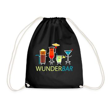 Wunderbar (b) - Turnbeutel - Schwarz - Vorne