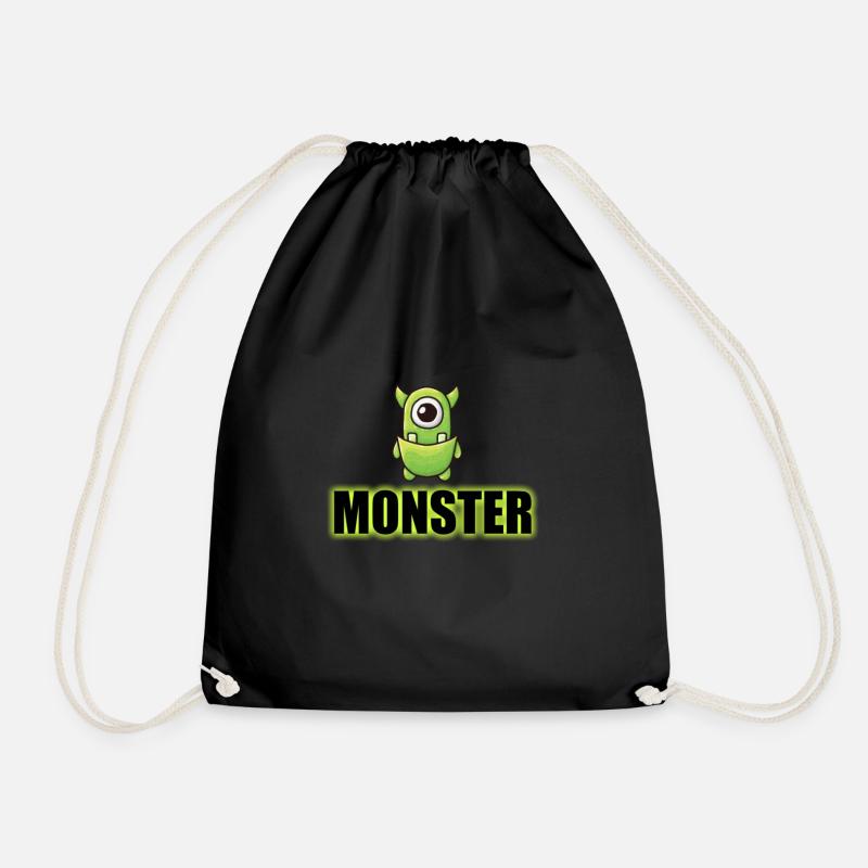 MONSTER - Drawstring Bag - black