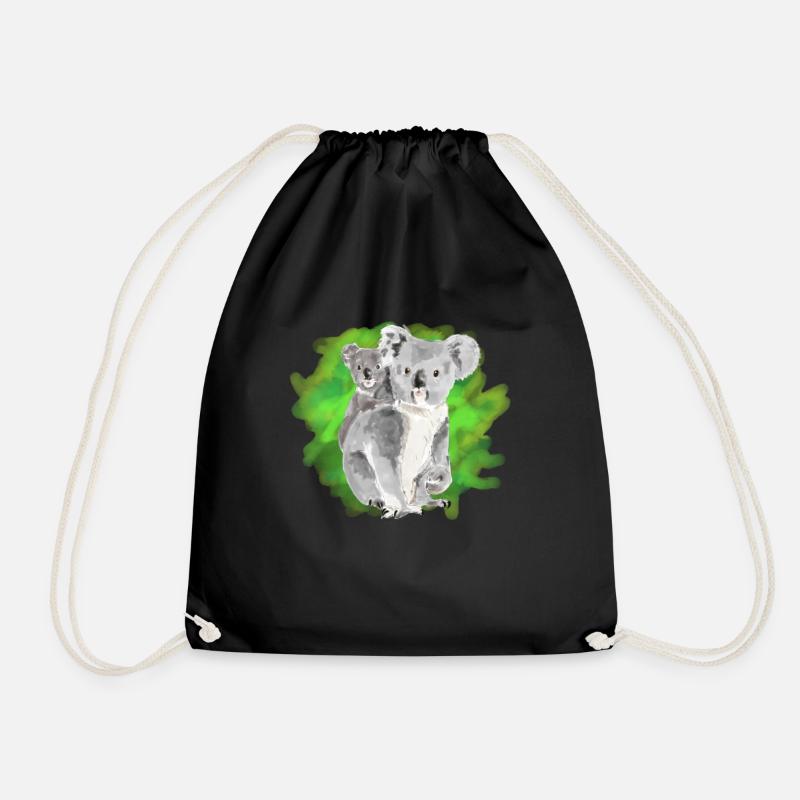 Koala bear - Drawstring Bag - black