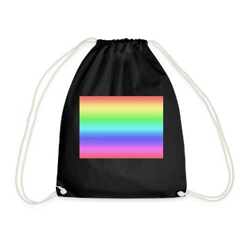Regenbogen - Turnbeutel - Schwarz - Vorne