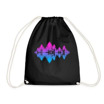 Son de la nature (coucher de soleil) - Sac de sport léger - noir - Devant