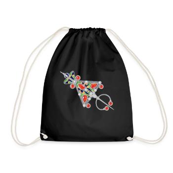 Kabyle Schmuck - Turnbeutel - Schwarz - Vorne