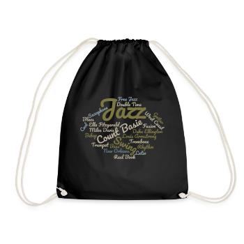 Jazz Tag Cloud - Turnbeutel - Schwarz - Vorne
