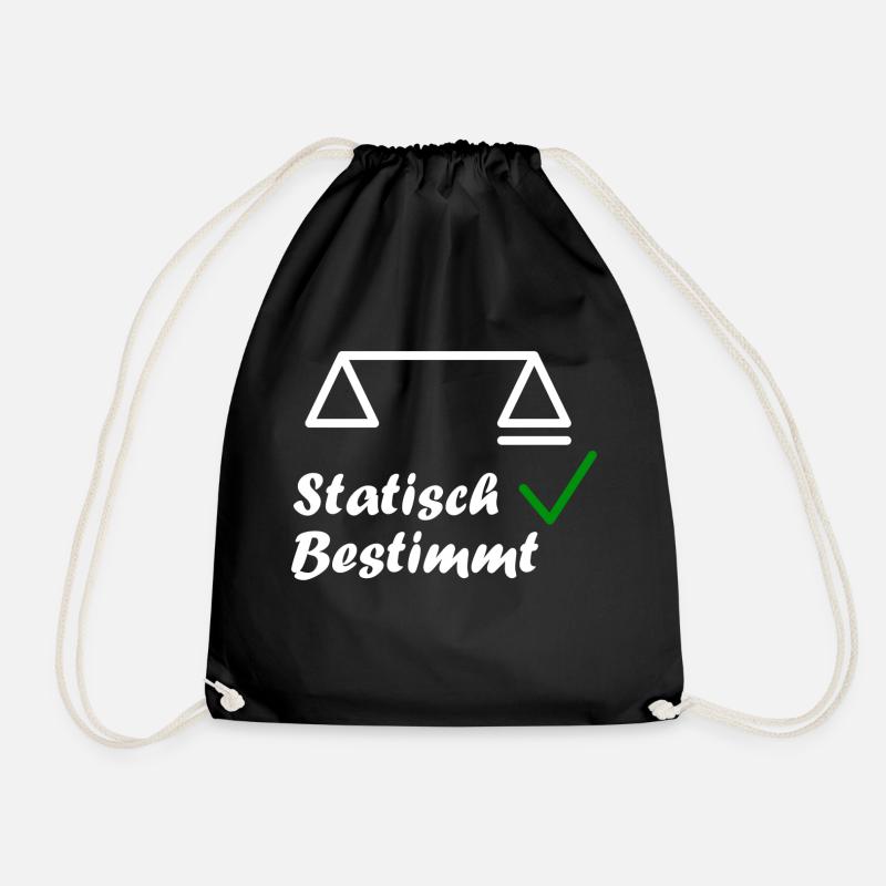Statische Bestimmt - Turnbeutel - Schwarz