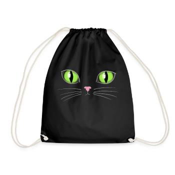Cat's eyes - Drawstring Bag - black - Front