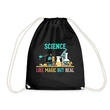 SCIENCE - LIKE MAGIC BUT REAL - Drawstring Bag - black - Front