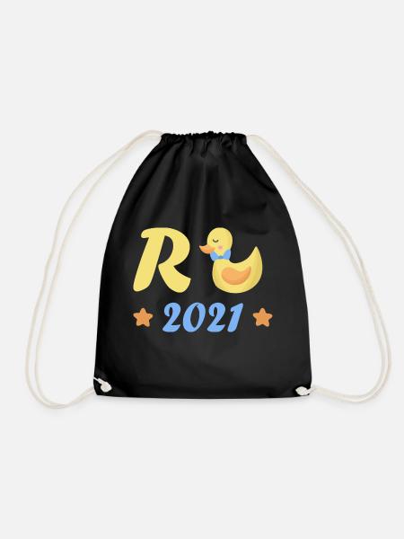 Rente Ente 2021 Ruhestand Rentner Pension Geschenk - Turnbeutel - Schwarz