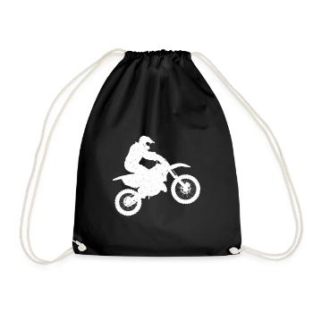 motocross rider t-shirt motorcycle sport moto - Sac de sport léger - noir - Devant