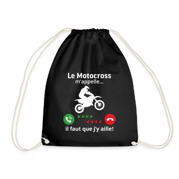 Le motocross m'appelle il faut que j'y aille - Sac de sport léger - noir - Devant