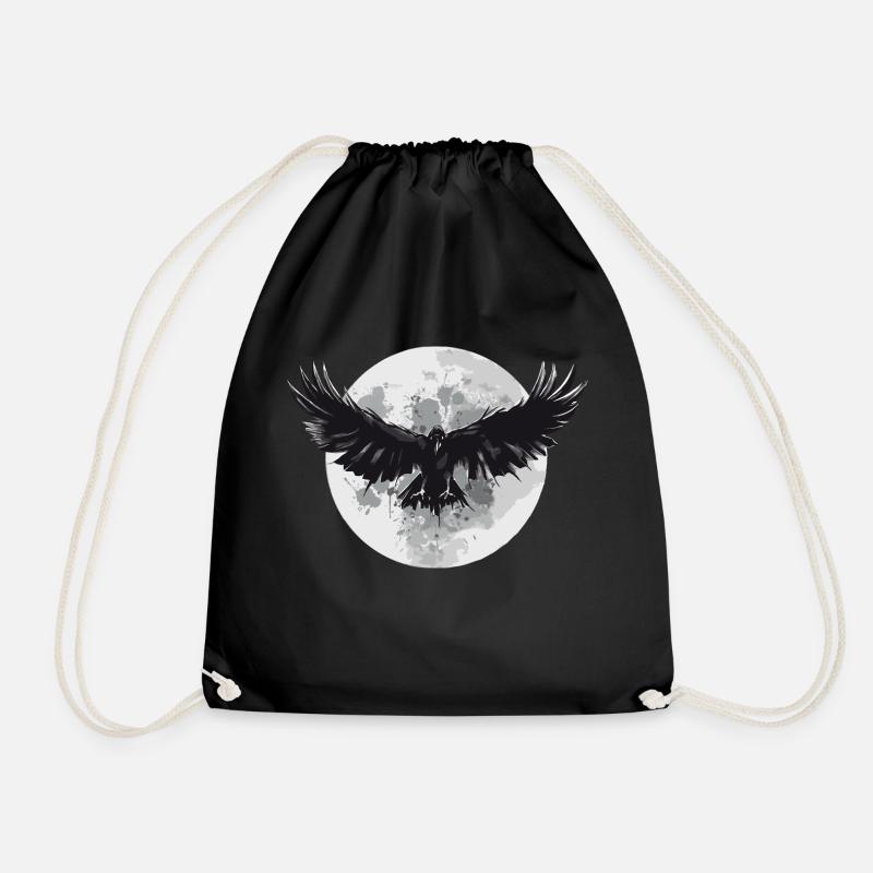 Raven Moon - Turnbeutel - Schwarz