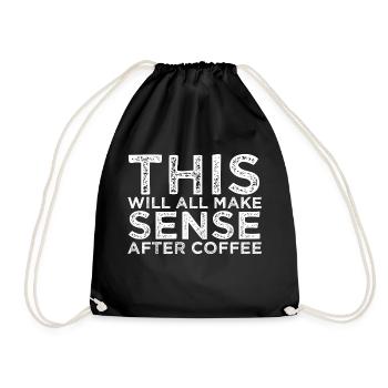 happy eeffoc coffee shop coffee hoodie - Turnbeutel - Schwarz - Vorne