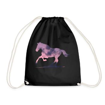 Cloud Horse - Drawstring Bag - black - Front