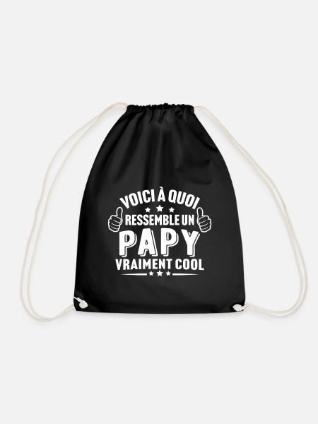 grand père cadeau humour papy grand-père - Sac de sport léger - noir