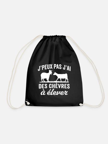 j'peux pas j'ai des chèvres à élever - Sac de sport léger - noir