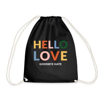 bonjour amour au revoir haine - Sac de sport léger - noir - Devant