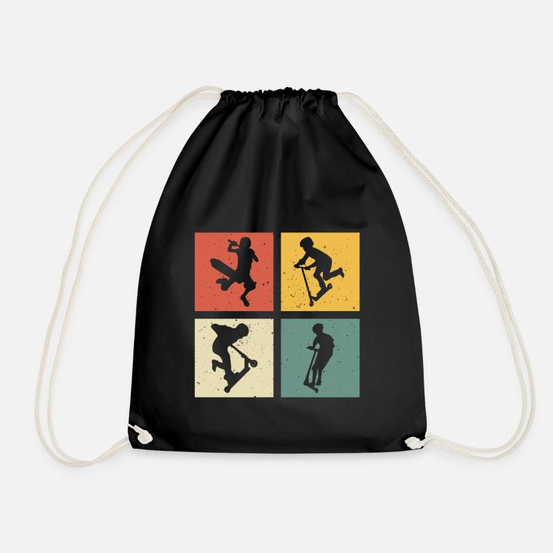 Scooter retro scooter trottinette - Sac de sport léger - noir